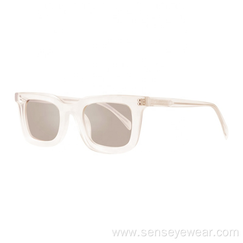 Women Bevel Acetate UV400 Polarized Shades Sunglasses